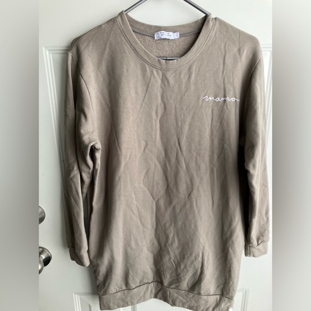 North Kinder Mama sweater bamboo made in Canada OS small